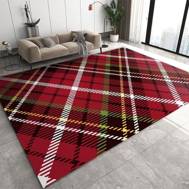 Black & White Irregular Area Rug - Abstract Modern Plush Carpet For Living Room & Bedroom