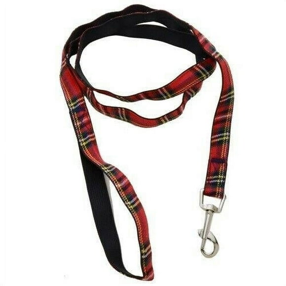 Red Plaid Scottich Tartan Print Dog Leash Fashionabl Pet Accessory