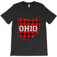 thumbnail image 1 of Red Plaid State Of Ohio Pride Funny Striped Graphic Design - Unique Gift Tee H31349 Unisex T-Shirt, Up to 5XL Available, 1 of 2