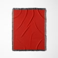 thumbnail image 1 of Red - Plain Simple Solid Color - Bold Vibrant Bright Pure Imperial Crimson Fire-Engine Cardinal Red, Woven Blanket, 1 of 4