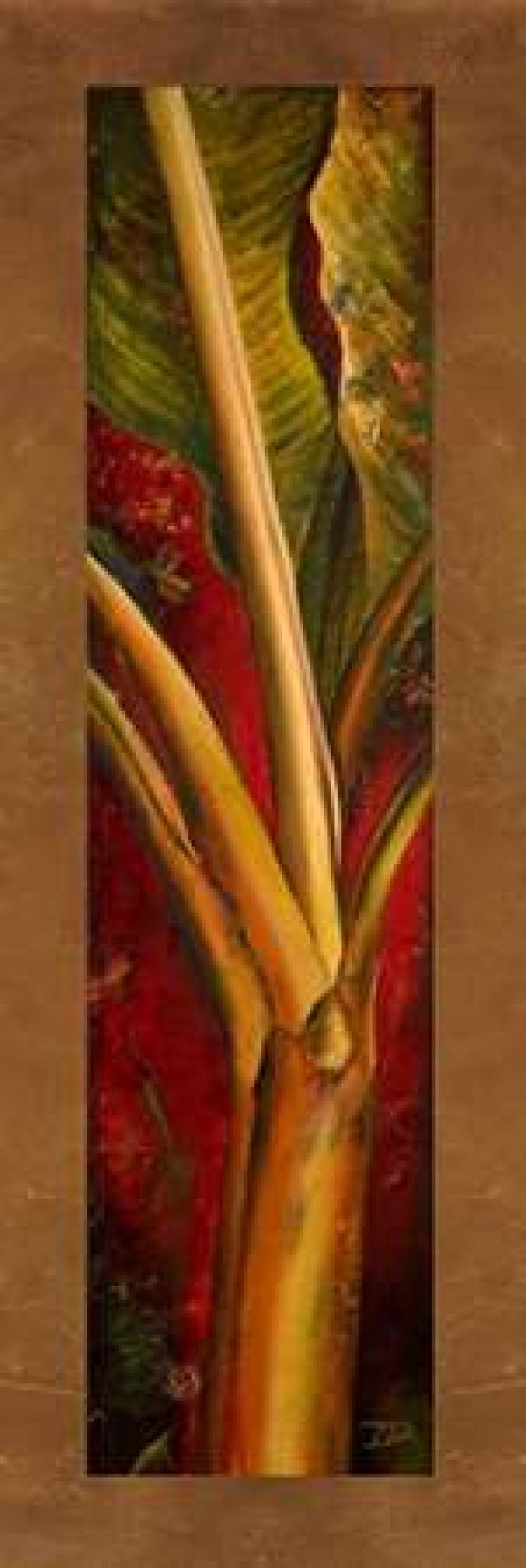 Red Plantain Canvas Art - Patricia Pinto (8 x 24)