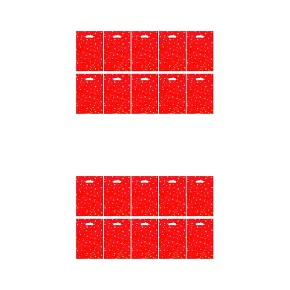 Red Plastic Loot Bags for Kids Party Favor Treat Gift, 20 PCS for Birthday Easter Holiday Goodie Candy Wrap Decoration