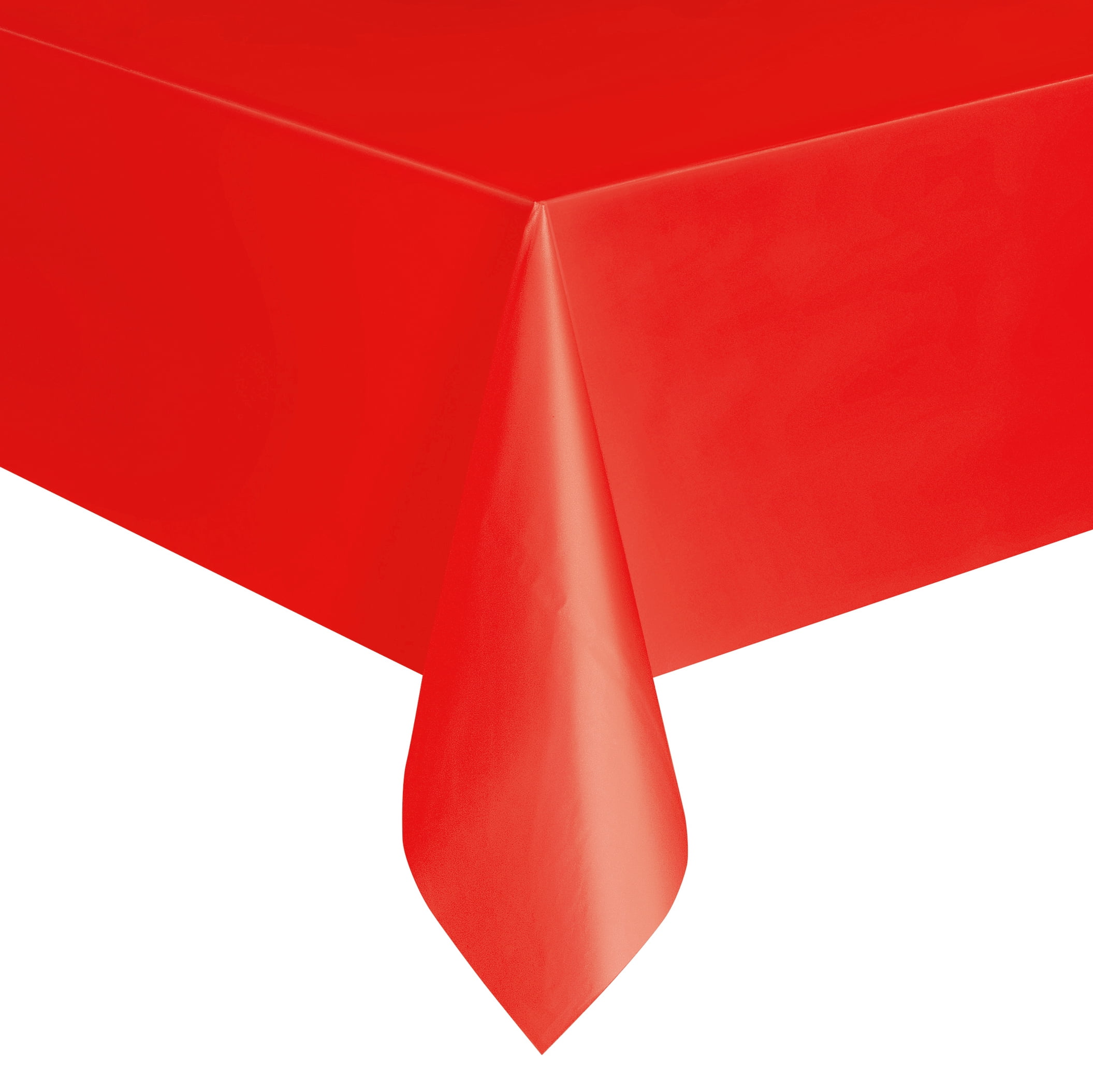 3 Count 54 IN x 108IN Red Rectangular Plastic Table Covers by Way To Celebrate