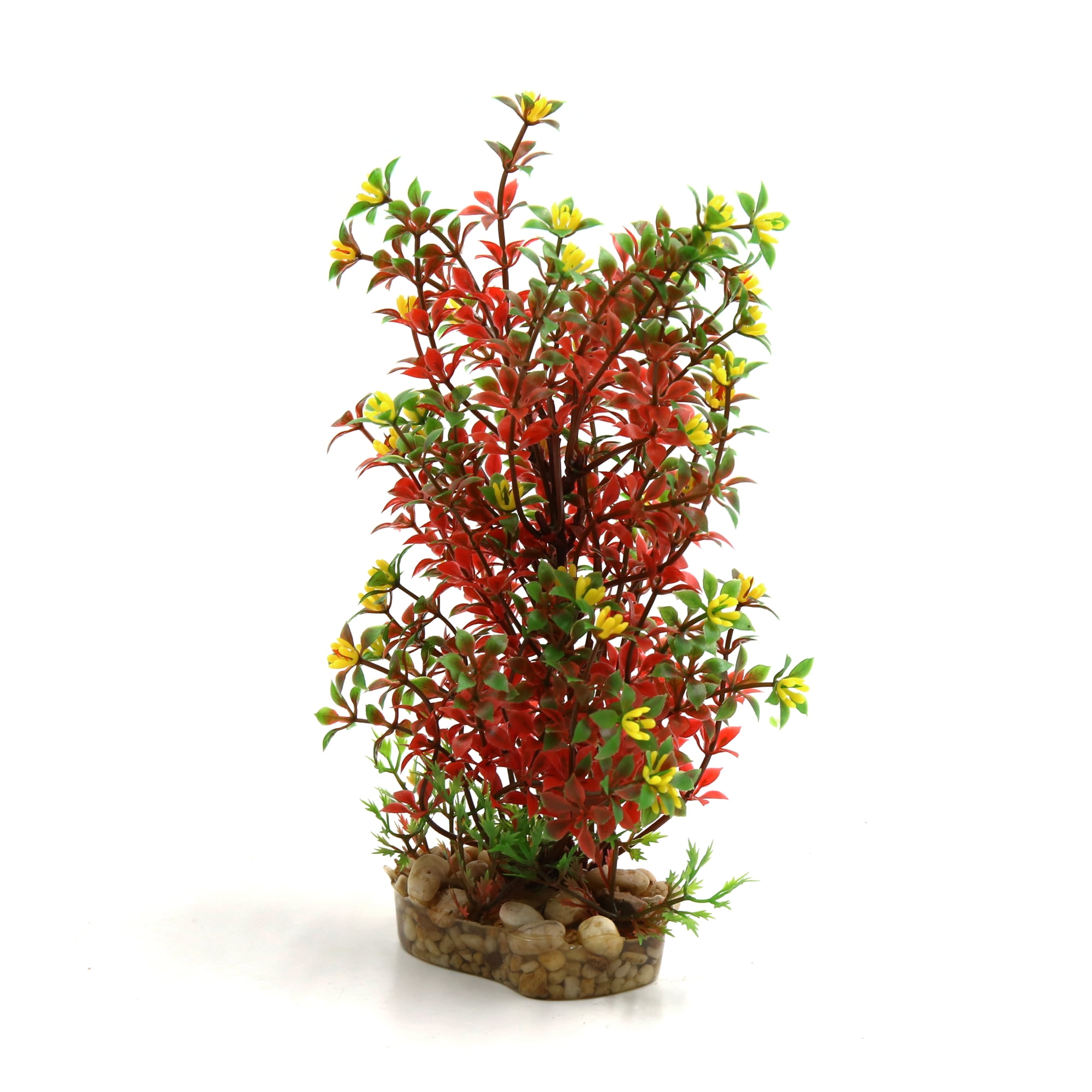 Red Plastic Plant Terrarium Decorative Habitat for Reptiles and