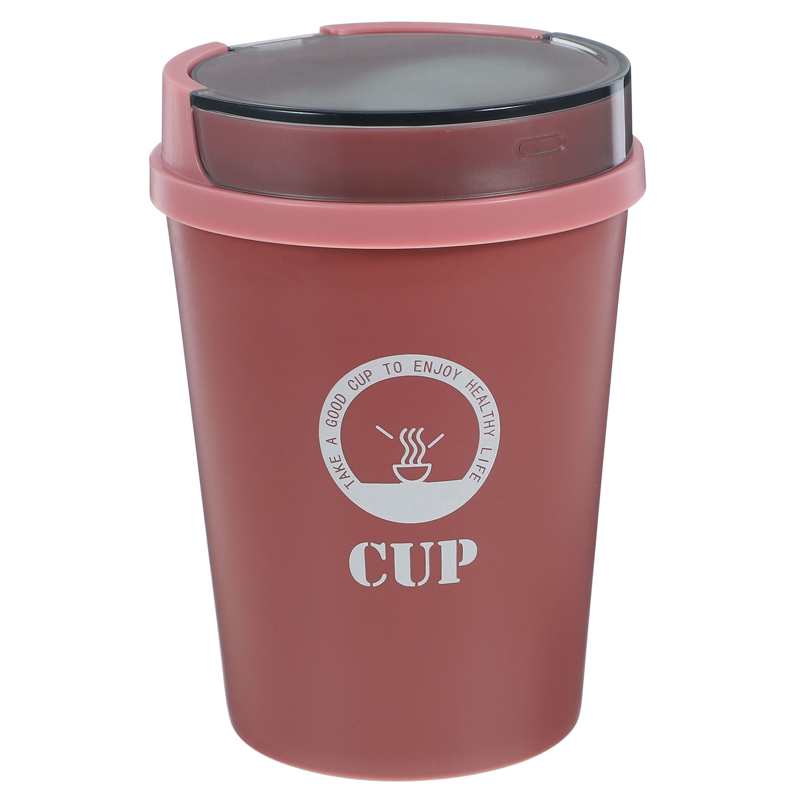Red Plastic Pp Travel Soup Container Lunch Containers Cup with Spoon