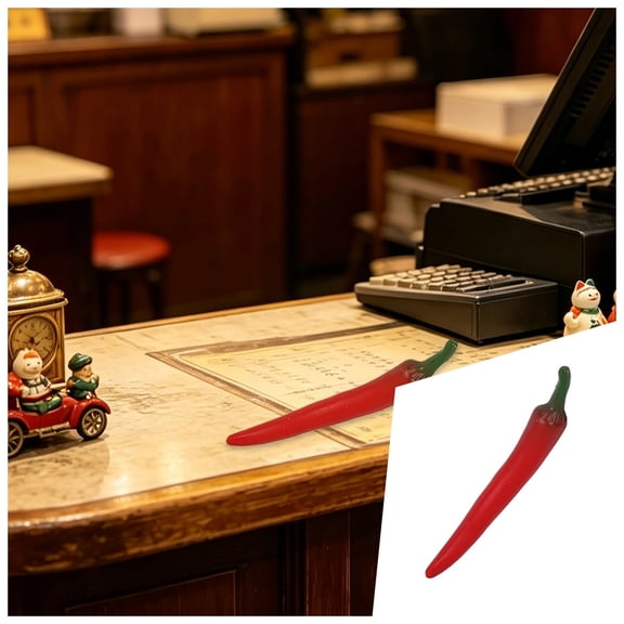 Red Plastic Realistic Corn Vegetable Prop, Foam Kitchen Display Decorative, 12x1.6cm