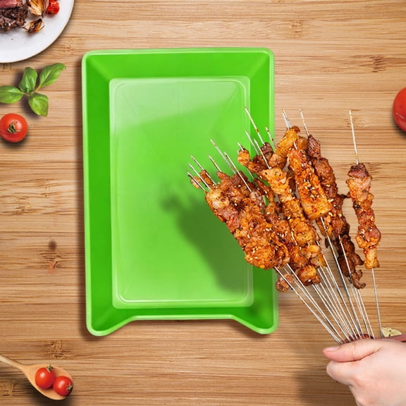 Red Plastic Serving Tray, Medium Rectangular Household Tray, 29.3 x 20.5 x 4 cm