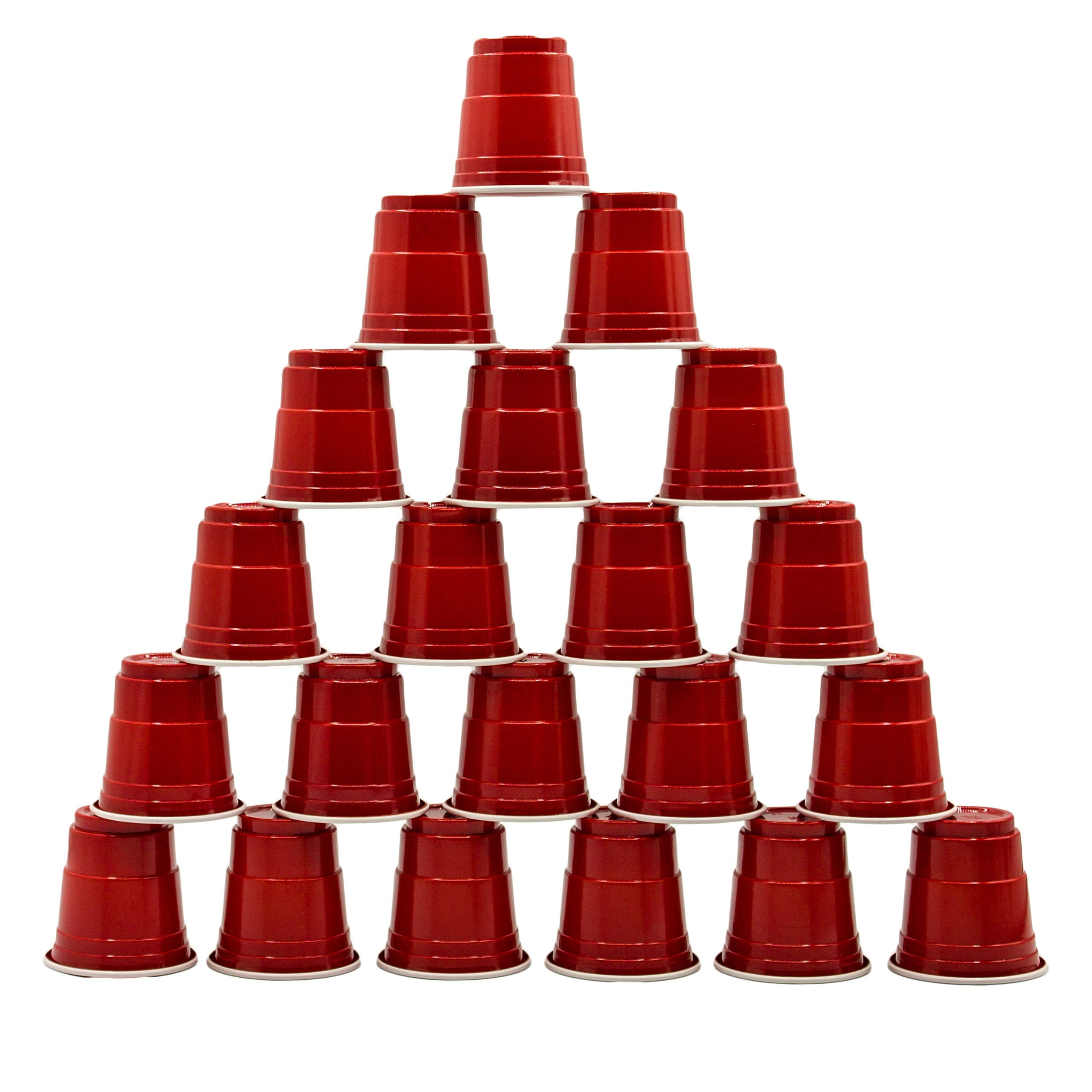 Red Plastic Shot Glasses (120 Pack) 2 oz Plastic Cups for Shots and ...