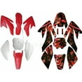 thumbnail image 1 of Red Plastics Fender Fairing Kit + Graphics Decals Kit for CRF70 CRF70F CRF 70 Pit Dirt Bike Thumpstar Taotao DB17 125cc 140cc 150ccc 160cc 200cc Motorcycle, 1 of 7