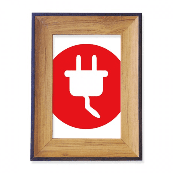 Red Plug Cable Charging Cable Pattern Photo Frame Exhibition Display Art Desktop Painting