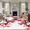 thumbnail image 1 of Red Plum Area Rug 8x10 Washable Rug Non Slip Nature Flowers Branches Chinese Painting Large Area Rug Soft Stainresistant Indoor Floor Carpet for Living Room Bedroom Home Office Dining Room Nursery, 1 of 8