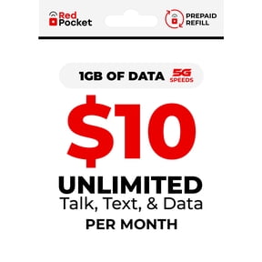 Red Pocket Mobile $10 e-PIN Top Up (Email Delivery)