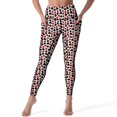 thumbnail image 1 of Red Poker Hearts Leggings Playing Cards Print Graphic Yoga Pants Push Up Fitness Yoga Legging Women Cute Stretch Sports Tights, 1 of 6