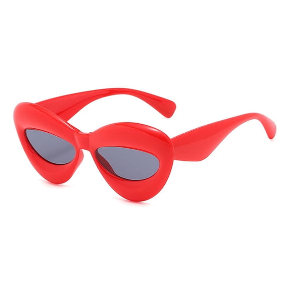 Red Polarized Cat Eye Sunglasses for Women & Men Accessories for Women Plastic Trendy: Retro Sun Glasses with UV Protection for Travel Driving One Size