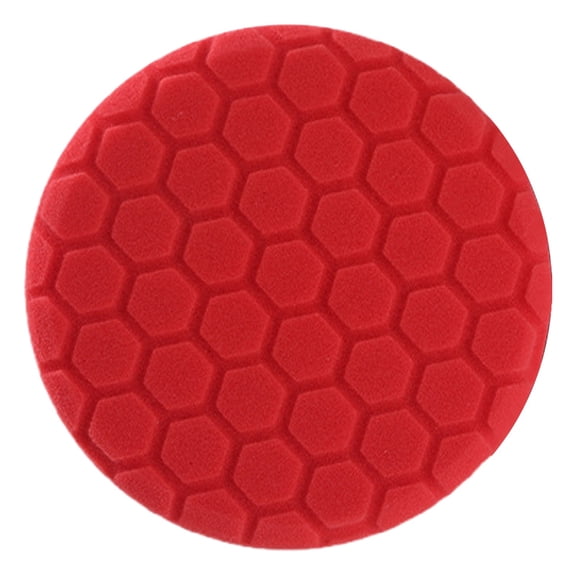 Red Polish Pad, Buffing Polishing Pads, 1Pc 6 Inch Face for 5 Inch Backing Plate Compound Buffing Sponge Pads for Car Buffer Polisher Compounding, Polishing and Waxing