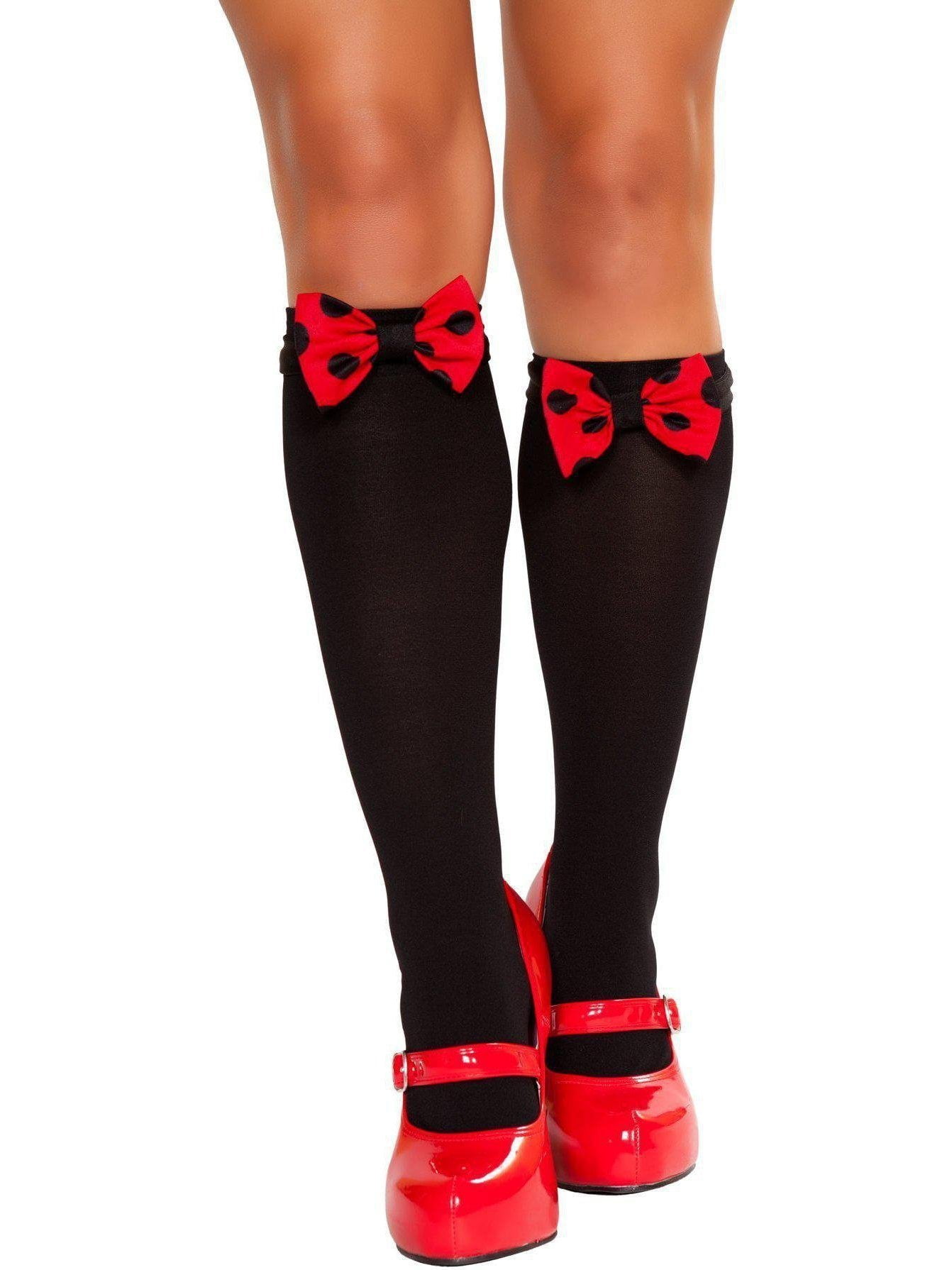 White Stocking with Red Dot and Bow