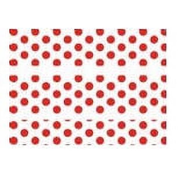 Red Polka Dot Edible Photo Image Cake Border Decoration