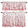 thumbnail image 1 of Red Polka Dot Kitchen Curtains Sets for Windows 36 Inch Length, Modern Art Abstract Watercolor Dot Rod Pocket Window Treatments Tier Curtains and Valances Set for Bedroom/Bathroom, 1 of 8