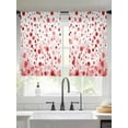 thumbnail image 1 of Red Polka Dot Sheer Curtains for Living Room Bedroom Modern Art Abstract Watercolor Dot Sheer Curtains 54 Inch Long 2 Panels Set Light Filtering Curtain Window Treatments Drapes for Dining Room, 1 of 6