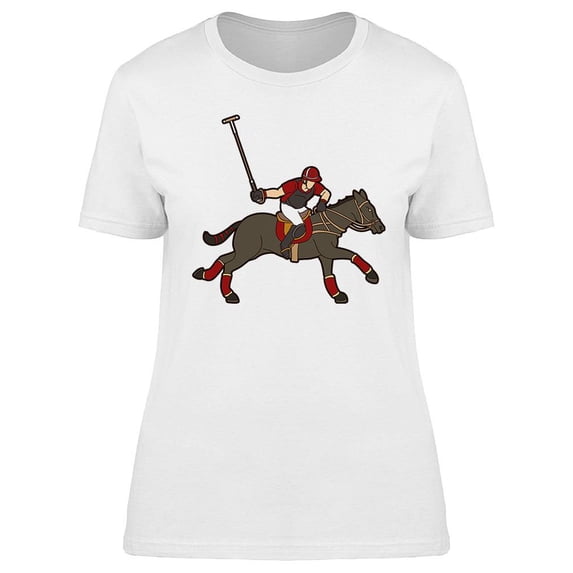 Red Polo Athlete T-Shirt Women -Image by Shutterstock, Female Medium