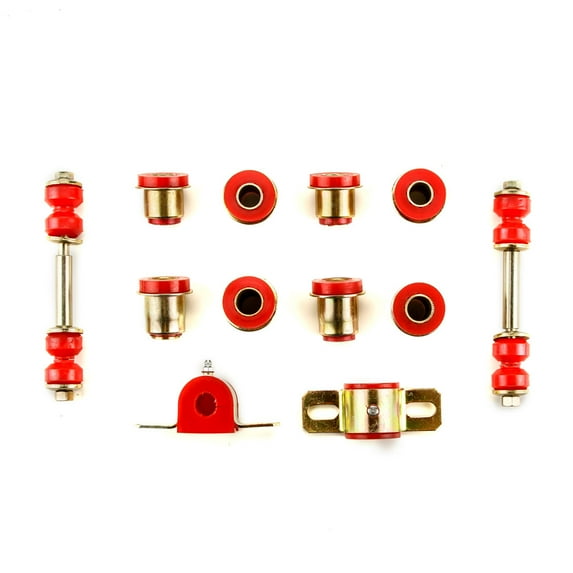 Red Poly Front End Suspension Bushings Set 1955 1956 1957 Chevrolet Full Size