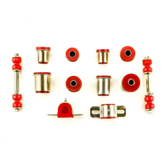 Red Poly Front End Suspension Bushings Set 1974 - 1977 Chevrolet Chevelle El Camino