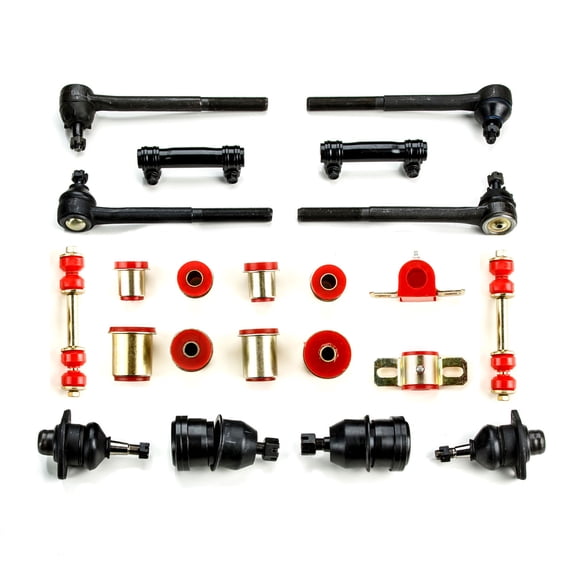 Red Poly Front End Suspension Rebuild Kit Fits 1974 - 1977 Pontiac GTO LeMans Grand Am