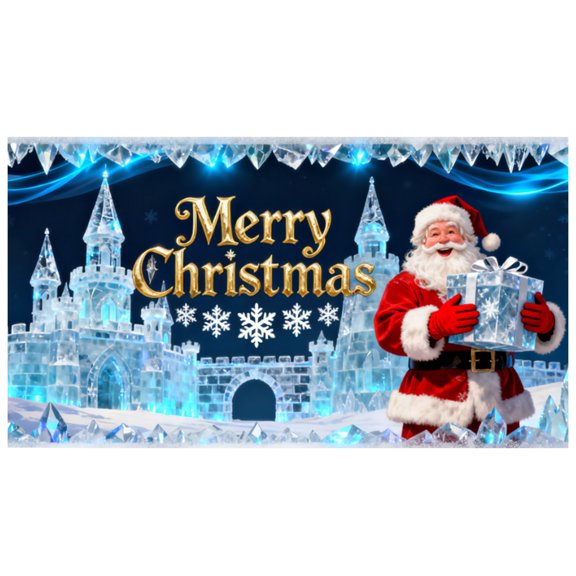 Red Polyester Heavy Duty Nylon Reinforced Outdoor Banner  Double Edges for Long Lasting Holiday Display, 480X210cm