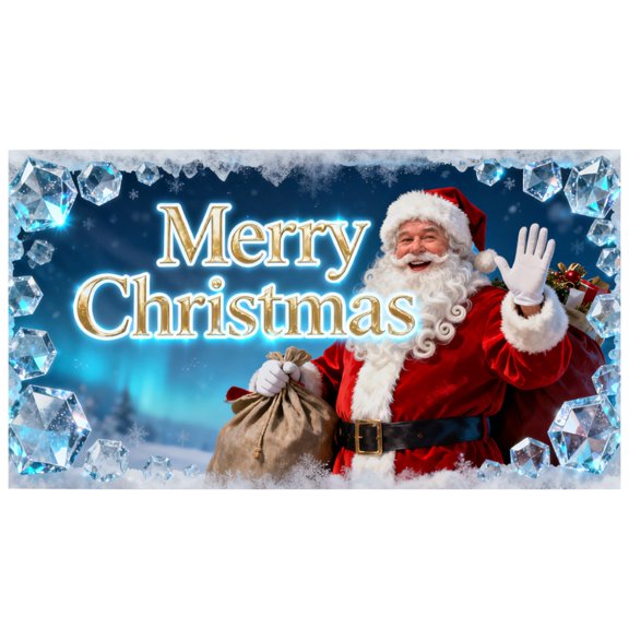 Red Polyester Heavy Duty Nylon Reinforced Outdoor Banner  Double Edges for Long Lasting Holiday Display, 480X210cm