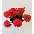 thumbnail image 1 of Red Pom Pom Bush with Berries Artificial Flowers, 1 of 1