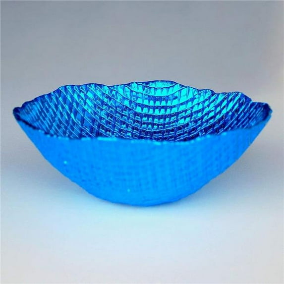 Red Pomegranate 4071-6 Lumiere Gilded Soup Bowls, Sapphire - Set of 4