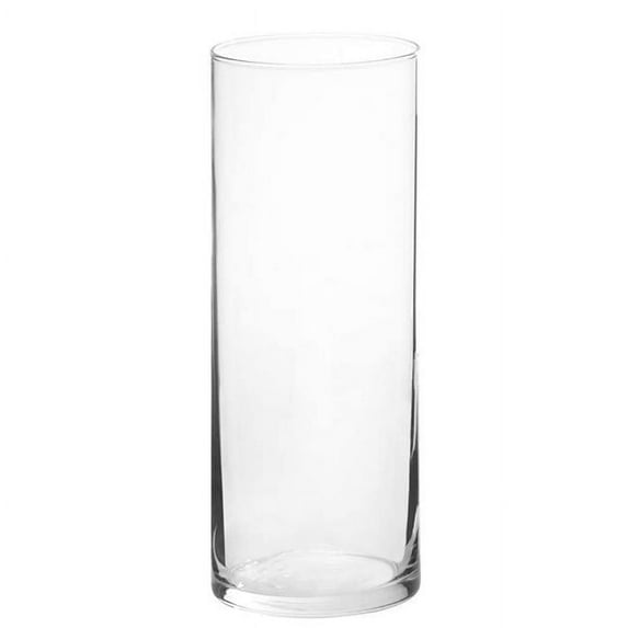 Red Pomegranate Collection 0110-0 9 in. Verre Glass Cylinder Vases - Set of 12