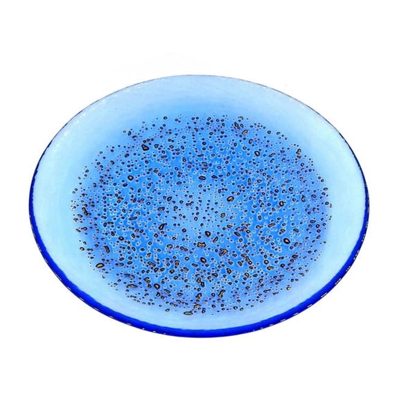 Red Pomegranate Collection 0961-7 8.5 in. Isla Salad Plate, Indigo & Bronze