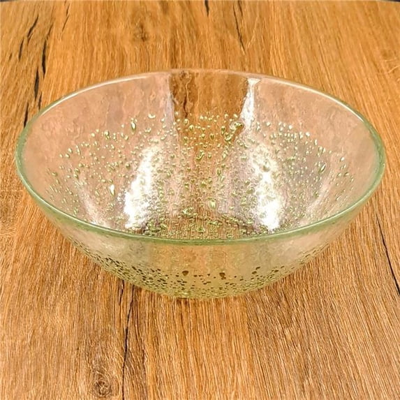 Red Pomegranate Collection 0963-1 6.5 in. Isla Soup Bowl, Clear & Gold