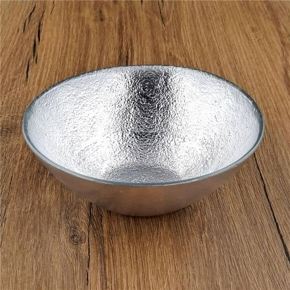 Red Pomegranate Collection 0973-2 6 in. Aura Soup Bowl, Silver