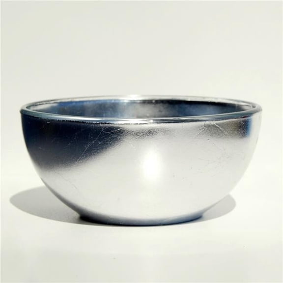 Red Pomegranate Collection 4418-2 6 in. Gilt Gilded Glass Side Bowl Set, Silver