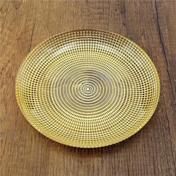 Red Pomegranate Collection R1622-1 Helios Gilded Glass Salad Plate, Gold - Set of 6