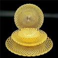 thumbnail image 1 of Red Pomegranate Collection R1250-1 Pavo Gilded Glass Dinnerware Set, Gold - Set of 24, 1 of 1