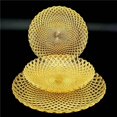 thumbnail image 1 of Red Pomegranate Collection R1255-1 Pavo Gilded Glass Dinnerware Set, Gold - Set of 12, 1 of 1