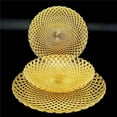 thumbnail image 1 of Red Pomegranate Collection R1258-1 Pavo Gilded Glass Dinnerware Set, Gold - Set of 18, 1 of 1