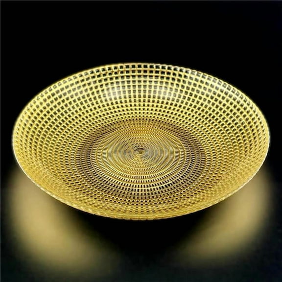 Red Pomegranate Collection R1424-1 Helios Gilded Glass Soup Plate, Gold - Set of 4