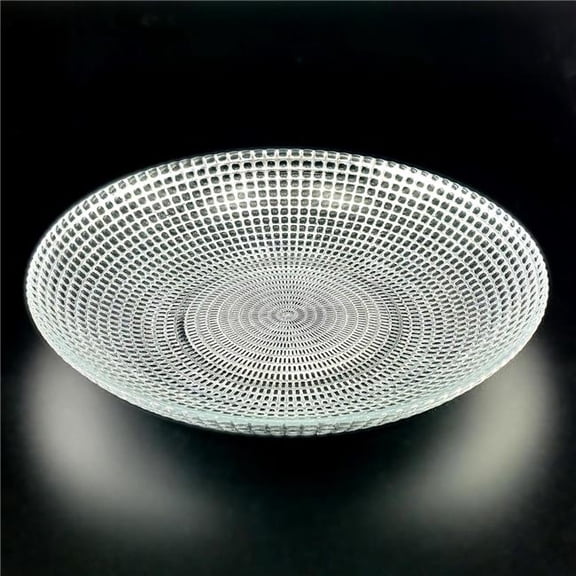 Red Pomegranate Collection R1424-2 Helios Gilded Glass Soup Plate, Silver - Set of 4