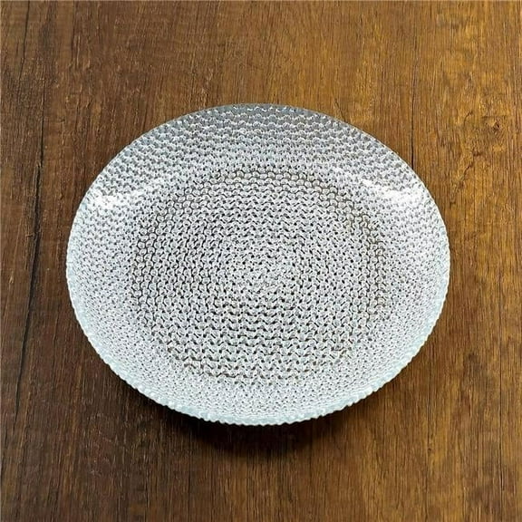 Red Pomegranate Collection R1442-2 Cabana Gilded Glass Salad Plate, Silver - Set of 4