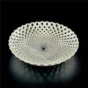 Red Pomegranate Collection R1454-2 Pavo Gilded Glass Soup Plate, Silver - Set of 4