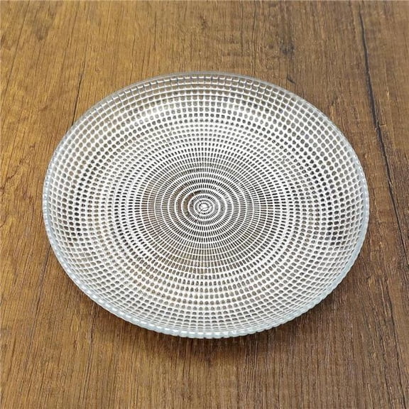 Red Pomegranate Collection R1622-2 Helios Gilded Glass Salad Plate, Silver - Set of 6