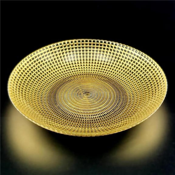 Red Pomegranate Collection R1624-1 Helios Gilded Glass Soup Plate, Gold - Set of 6