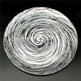 thumbnail image 1 of Red Pomegranate Collection R1633-2 Volute Gilded Glass Dinner Plate, Silver - Set of 6, 1 of 1