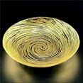 thumbnail image 1 of Red Pomegranate Collection R1634-1 Volute Gilded Glass Soup Plate, Gold - Set of 6, 1 of 1