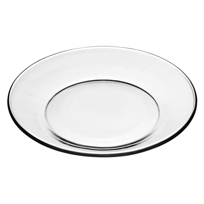 Clear Glass 7.5" Microwave-Safe Salad and Dessert Plates, Set of 2