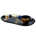thumbnail image 1 of Red Pomegranate Thassos 2 Piece Condiment Server Set, 1 of 3